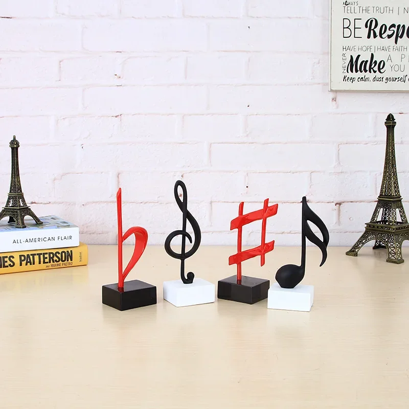 Simple modern resin music note model ornament living room wine cabinet TV cabinet office desktop decoration soft crafts