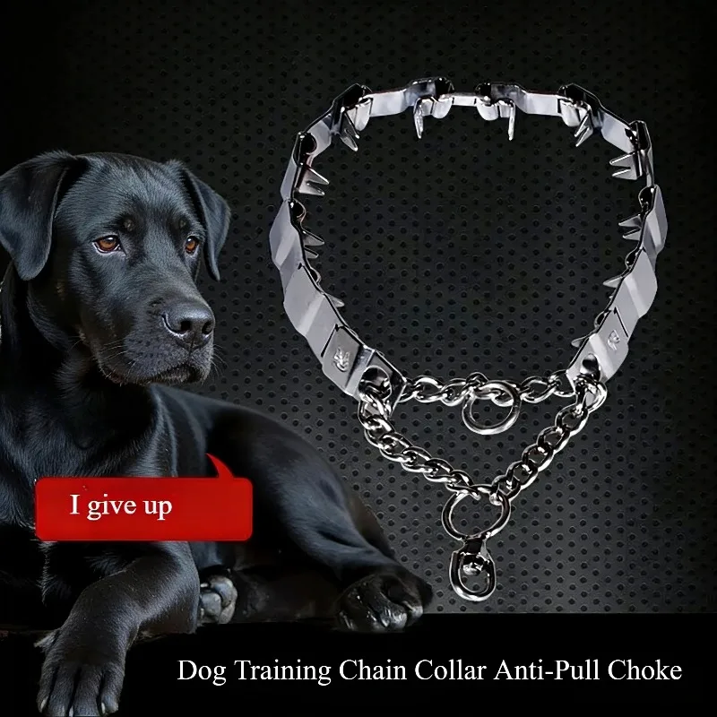 Collar de Cadena de Acero Inoxidable de 30-64 cm para Entrenamiento de Perros, Collar Antitirones para Perros Grandes, Malinois, Pastor Alemán