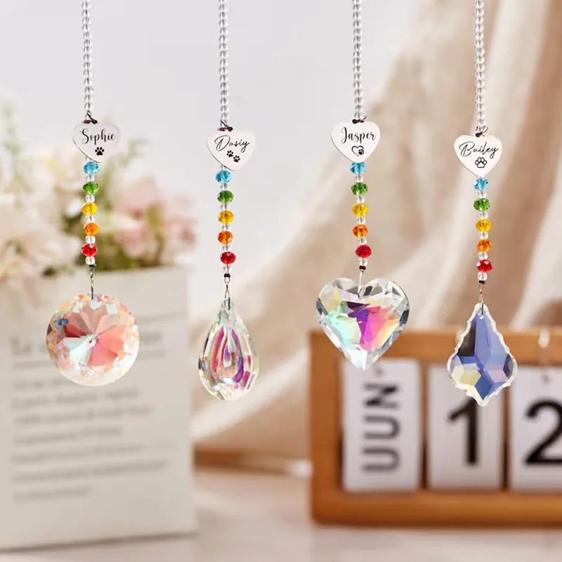 

Custom Engraving Rainbow bridge Pet Personalized,Sun Catcher,Pet Memorial Gift,Dog/Cat/Pet Remembrance,Rainbow Bridge Gifts