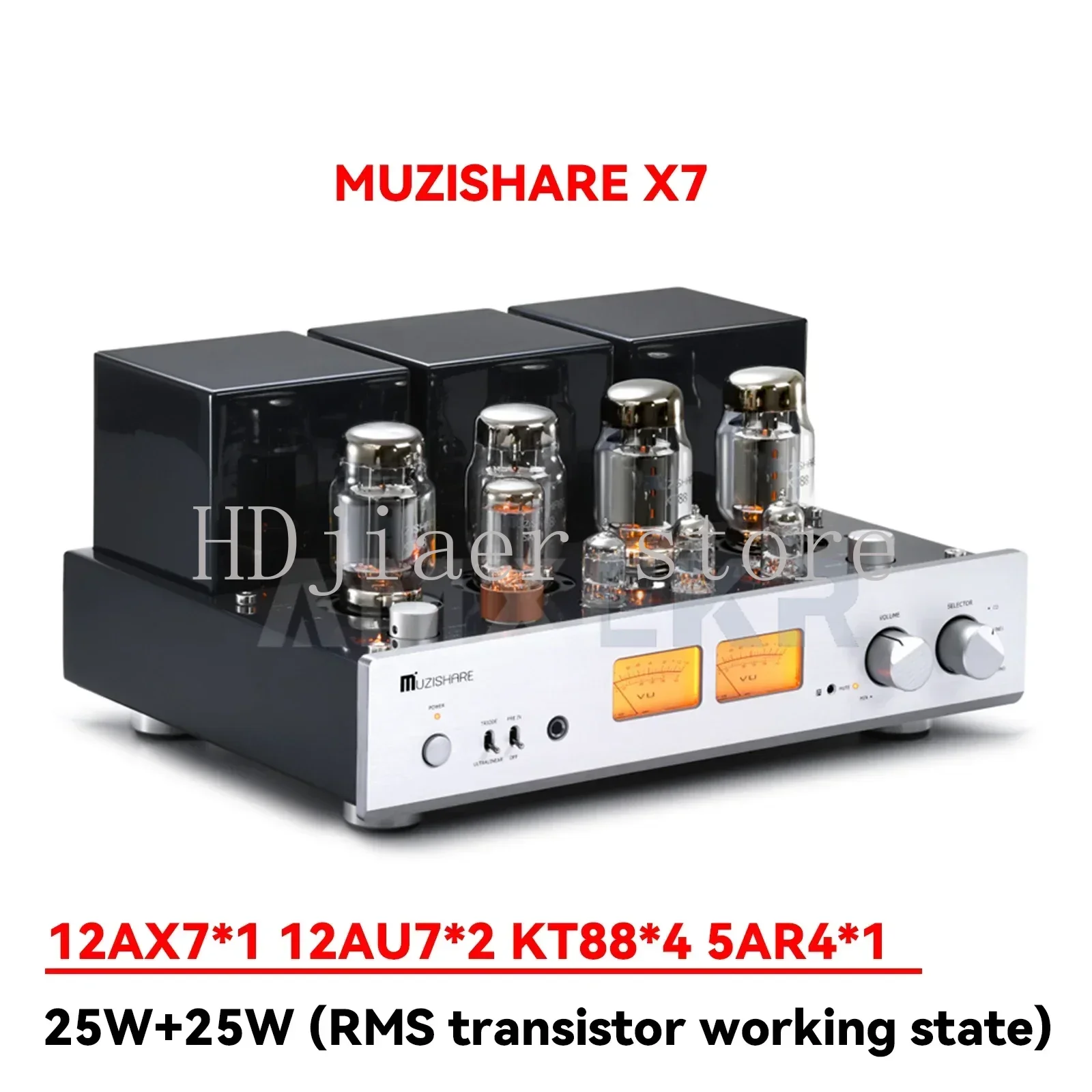 

MUZISHARE X7 New KT88 Push-Pull Tube Amplifier Balanced GZ34 Lamp Amp Best Selling with Phono and Remote