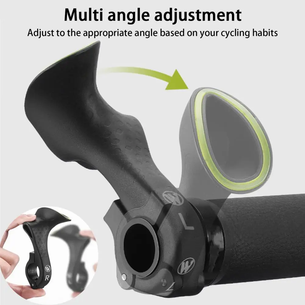 Handlebar End Shockproof MTB Mountain City Bike Handlebar End with Wrench Horn Shaped Bicycle Bar End Bike Accessories