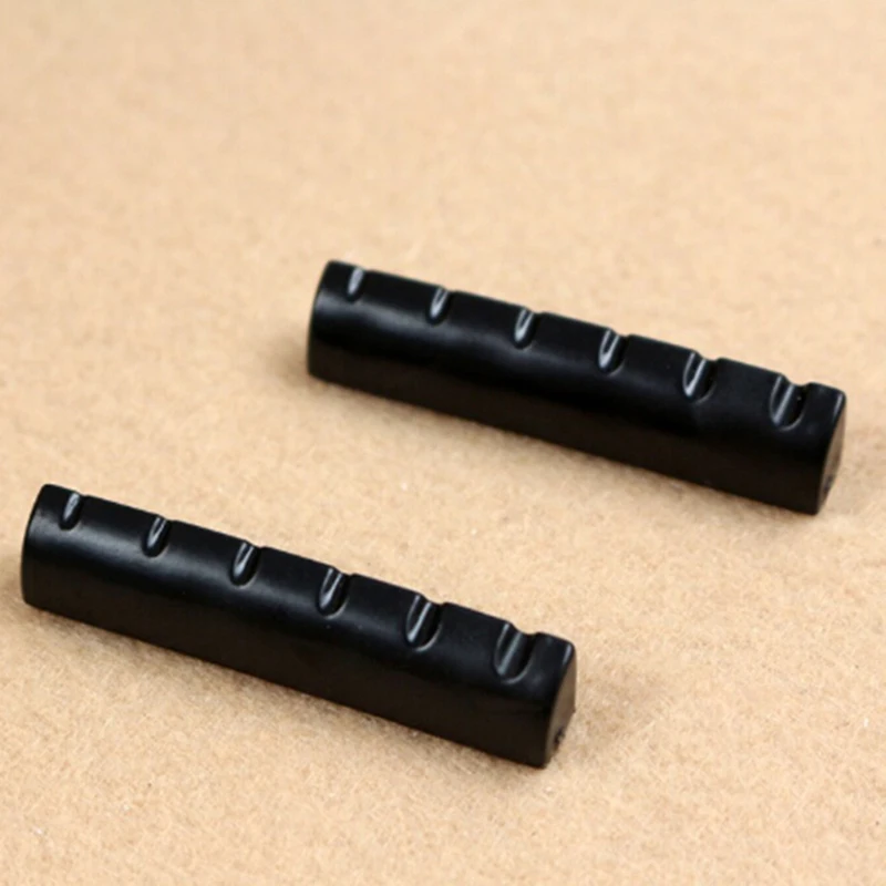 4Pcs/pack 43mm flat bottom pre slotted 6 string acoustic guitar bone nut