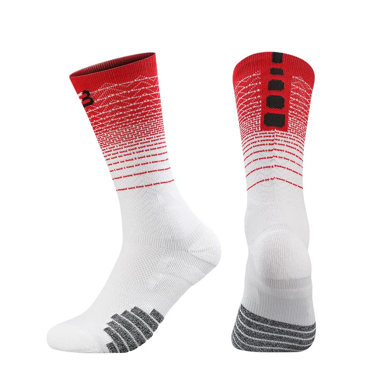 Big Kids Sport Cycling Basketball Socks Compression Running Man Black Trend Breathable Long Hiking Damping Athletic Professional