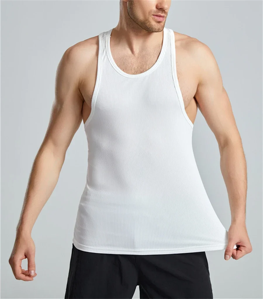 

New Men Slim Tank Tops Men's Gym Fitness Vest Men's Muscle Sports Leisure Jogging Exercise Sports Sleeveless Shirt Top 2023