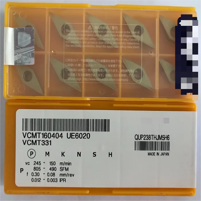 

10PCS VCMT160408 UE6020 Carbide inserts for lathe VCMT160404 UE6020