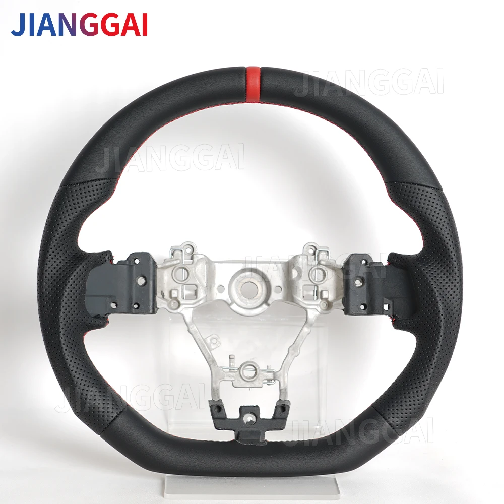 

Full Leather Steering Wheel Preforated Leather For Subaru WRX STI 2015 2016 2017 2018 2019 2020 Black Smooth Leather Wheel
