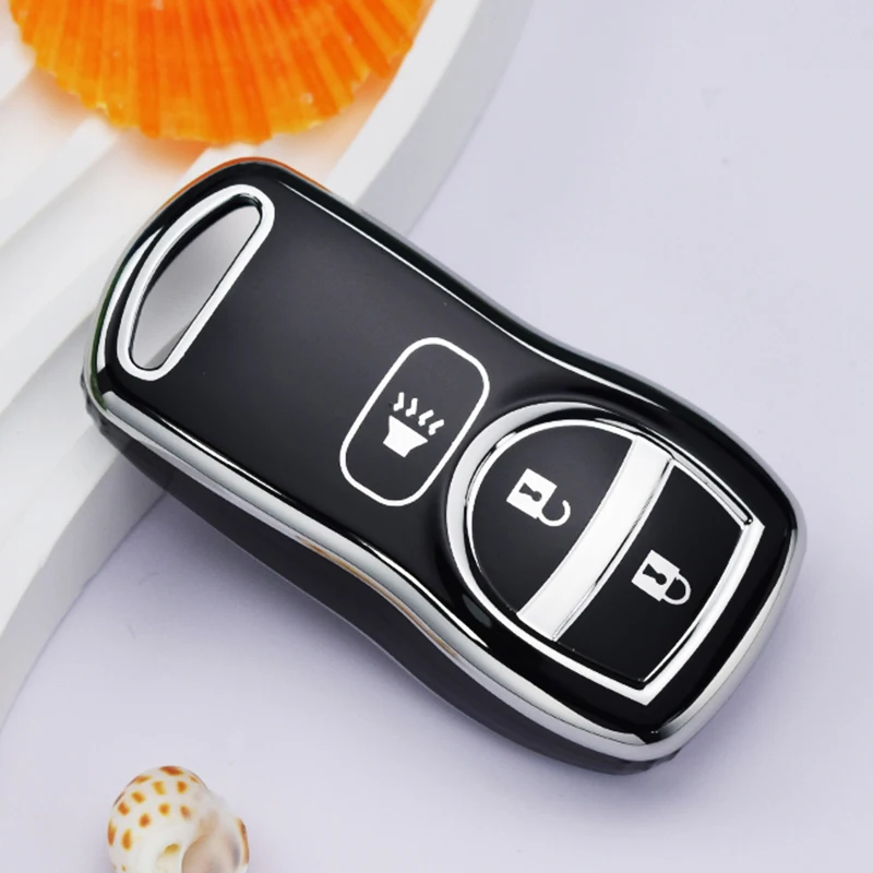 For Nissan Tiida Xtrail T30 Altima Sentra Frontier Accessories for Infiniti FX 35 QX56 JA60 TPU Remote Car Key Cover Case