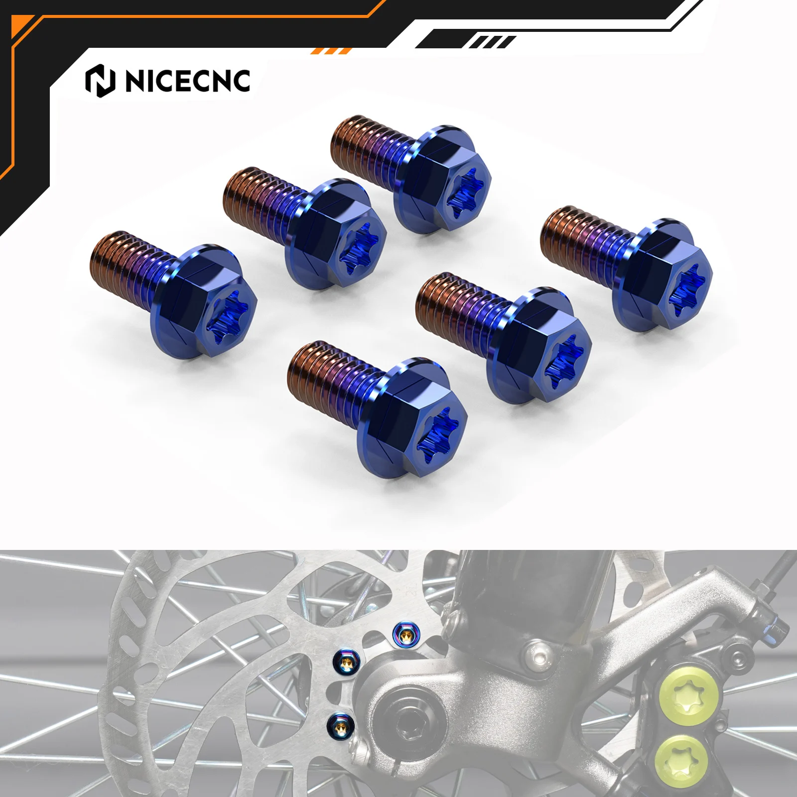 

NICECNC For Surron light bee X S L1E 2024 2025 Segway X160 X260 Sur-Ron M5*10 Front Brake Disc Pad Screws Electrical Motorbike