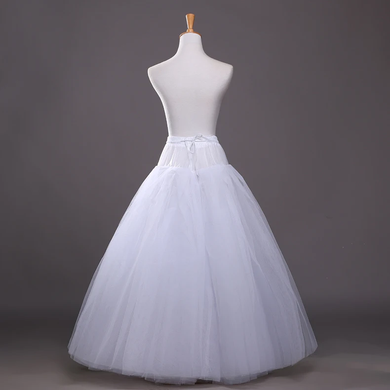 Jupe de soutien pour robe de mariée sans os à 3 couches, sans boucle, tablier pour performance quotidienne