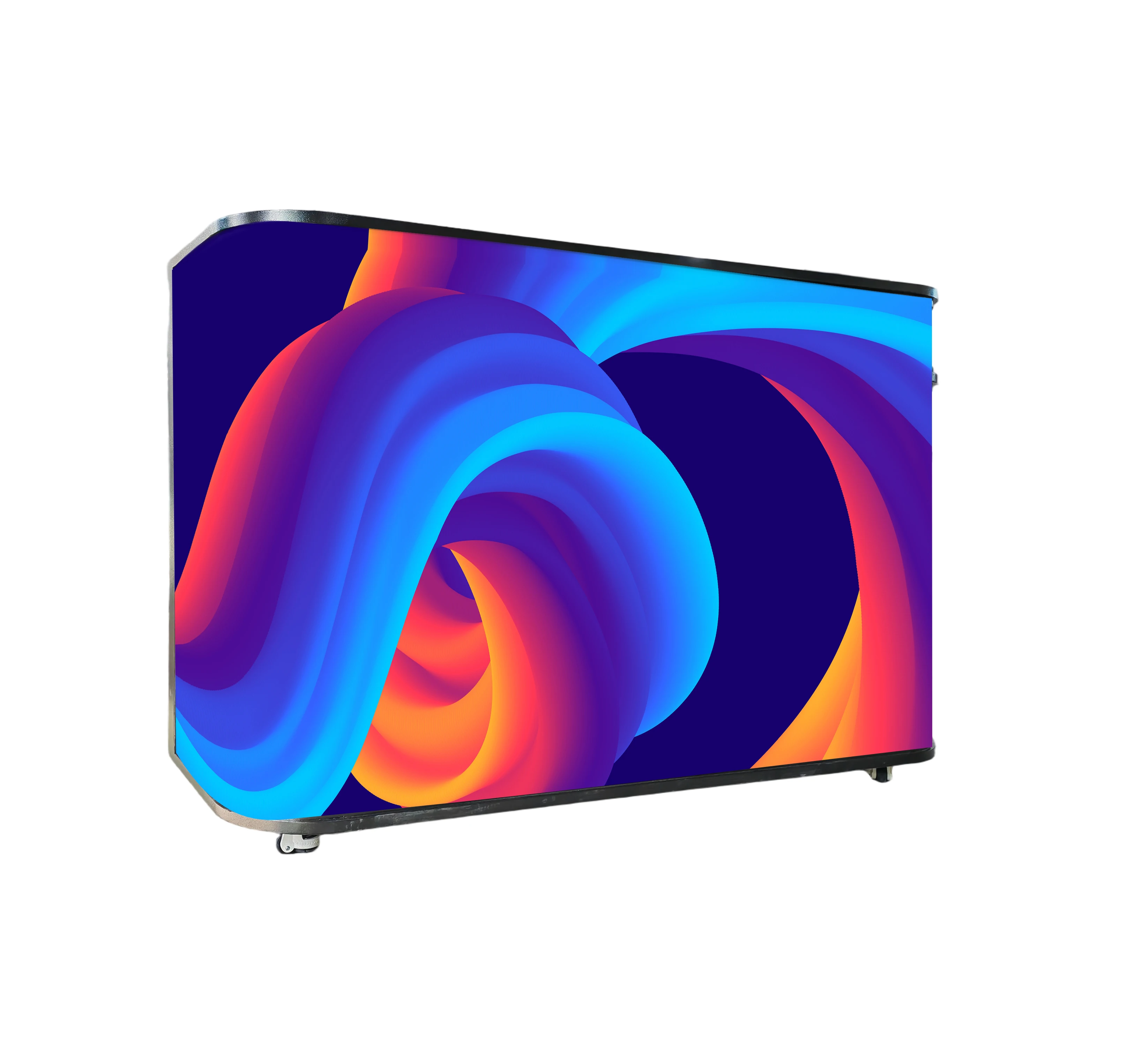 P1.86 Long Model UHD LED DJ Booth Front Desk Screen Flexible Curved Splicing Magnetic Front Maintenance Design 650CD Brightness
