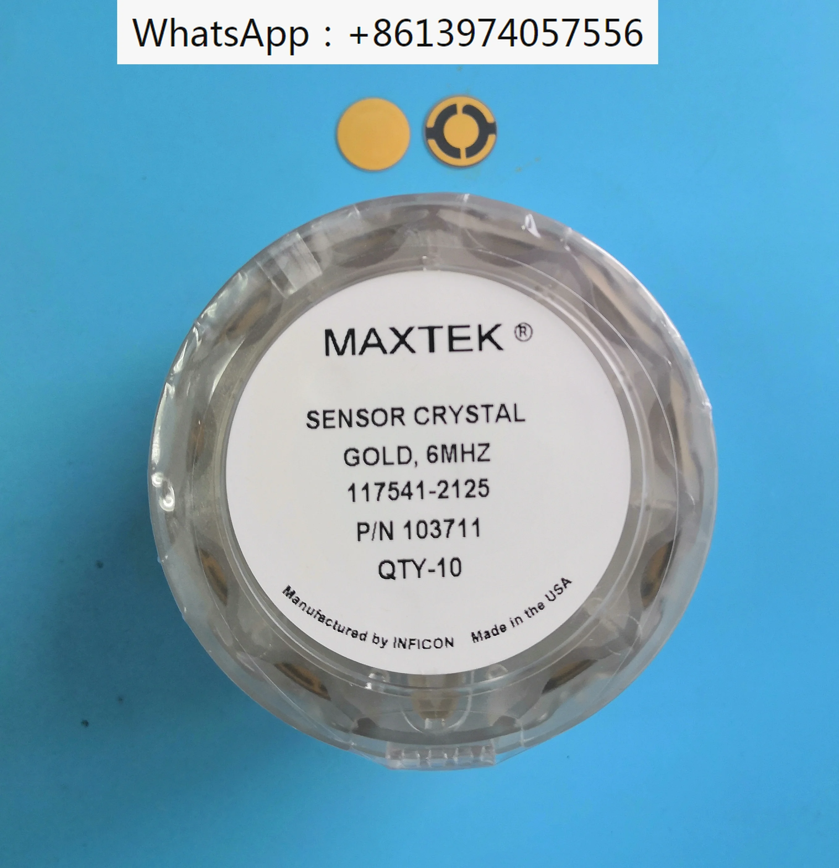 

MAXTEK crystal oscillator 103264 103263 alloy gold-plated crystal oscillator quartz crystal electrode wafer 6MHZ 10 Pack