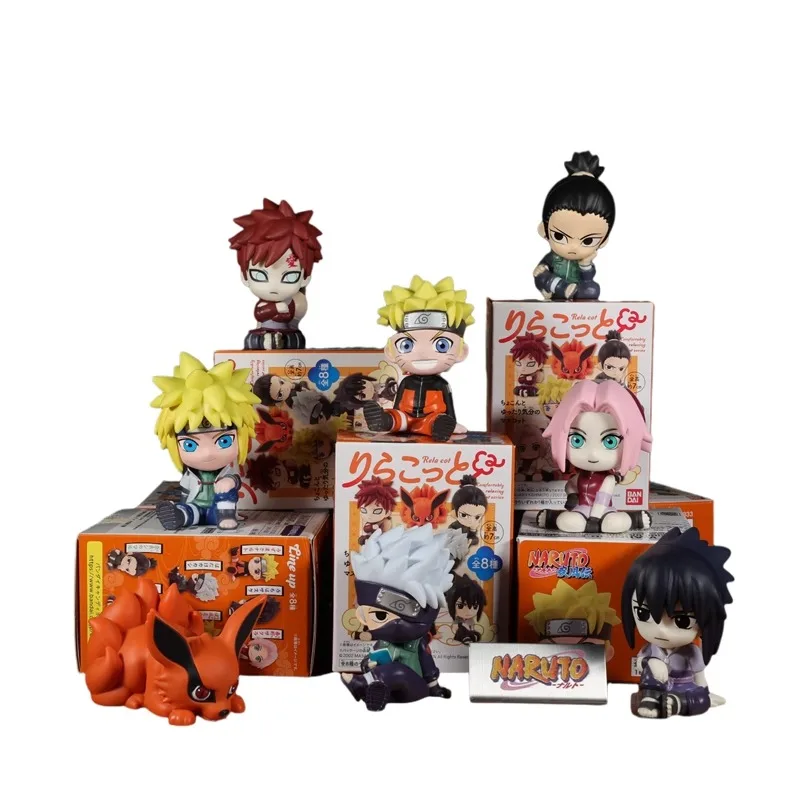 NARUTO Uzumaki Naruto BANDAI Anime Trendy Play im Fahrzeug Kawaii Ornament Urlaub Geschenke Action Figur Modell Spielzeug