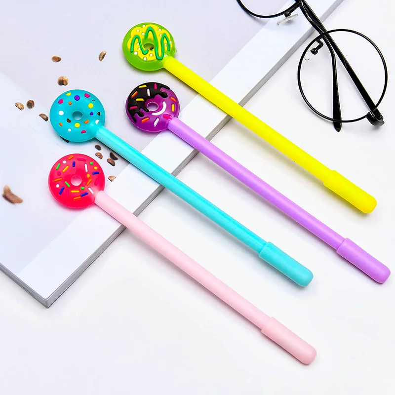 

36PCS Creative office stationery, doughnut, soft rubber Rollerball pen