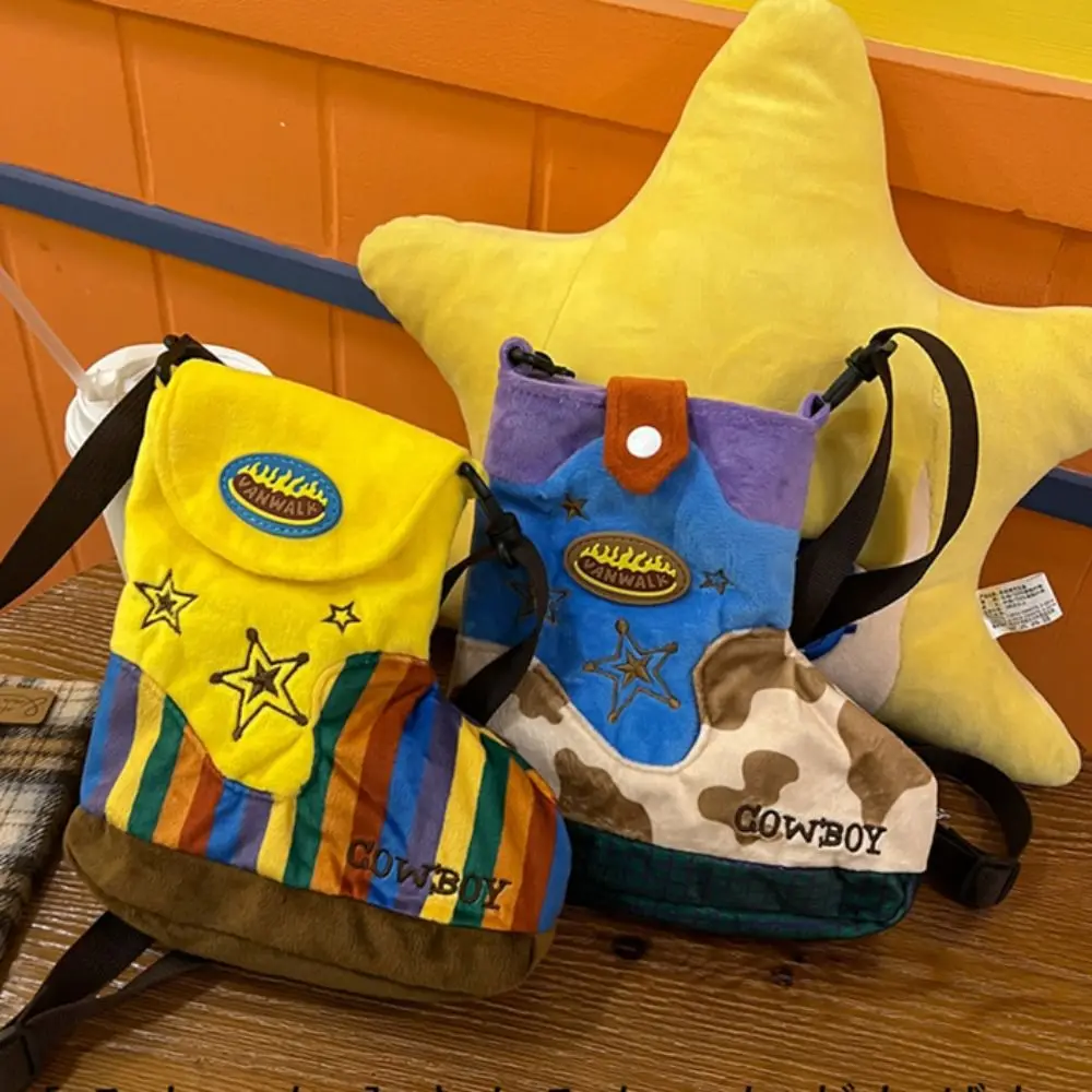 

Cute Shoe Plush Shoulder Bag Cartoon Tote Shoulder Bag Embroidery Anime Handbag
