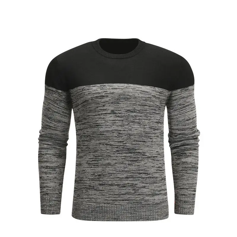 

Men's Youth Slim Fit Round Neck Knitted Sweater, Colored, Casual, Simple and Versatile