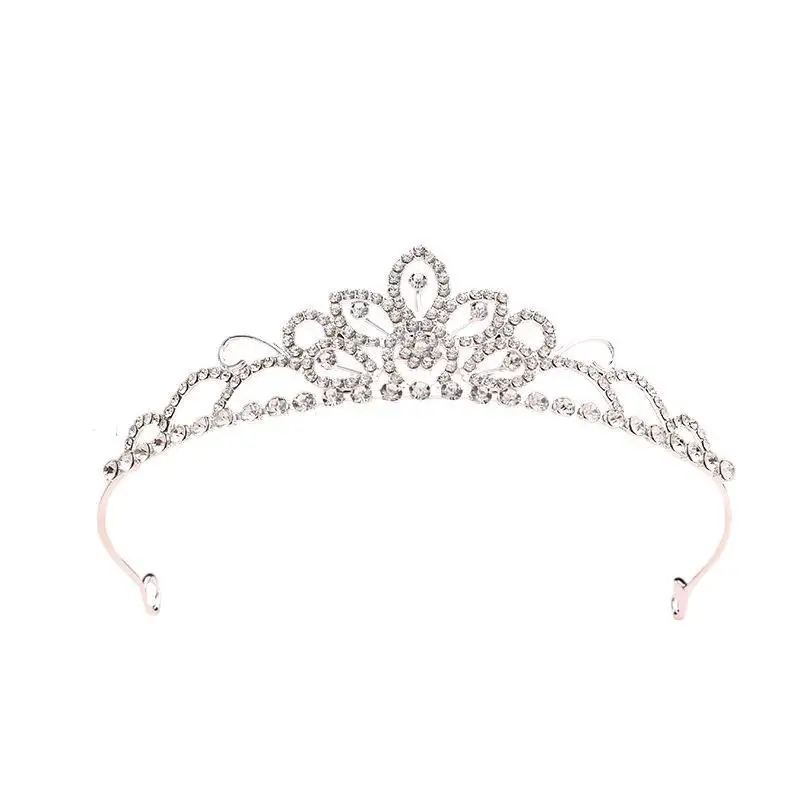 Mädchen-Prinzessinnen-Tiara mit Strass und funkelnden Kristallen für Geburtstage, Hochzeiten und Blumenmädchen-Veranstaltungen – Detail 16