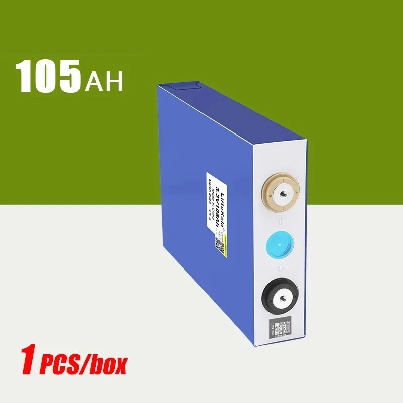 Grade A NEW 3.2V 105Ah Lifepo4 Rechargeable Battery for Electric RV Golf Car Outdoor Solar Energy Street Lamp Electric Vehicle