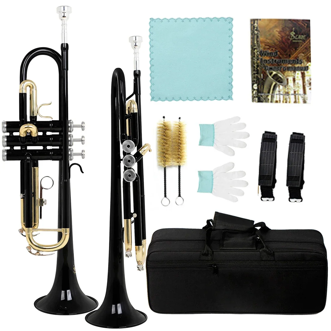 SLADE الملونة Bb البوق القياسية النحاس البوق مجموعة للطلاب المبتدئين البوق المهنية مع صندوق 7C ضربة الفم #4
