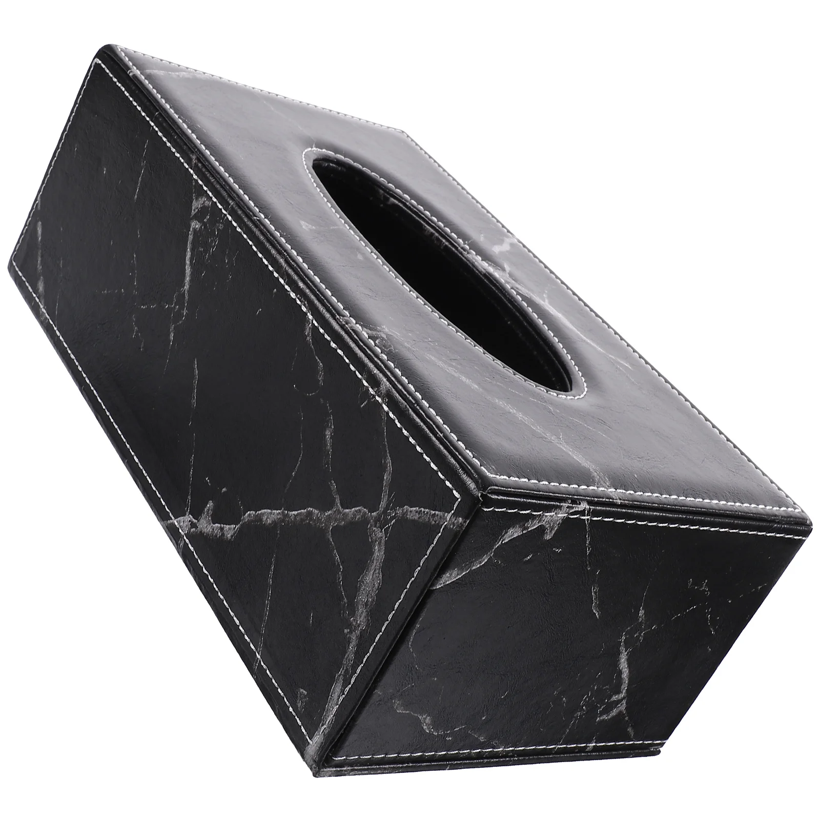 

1Pcs Marble Texture Tissue Box Chic Tissue Holder Smooth Paper Drawing Storage Container Stylish for Home and Office