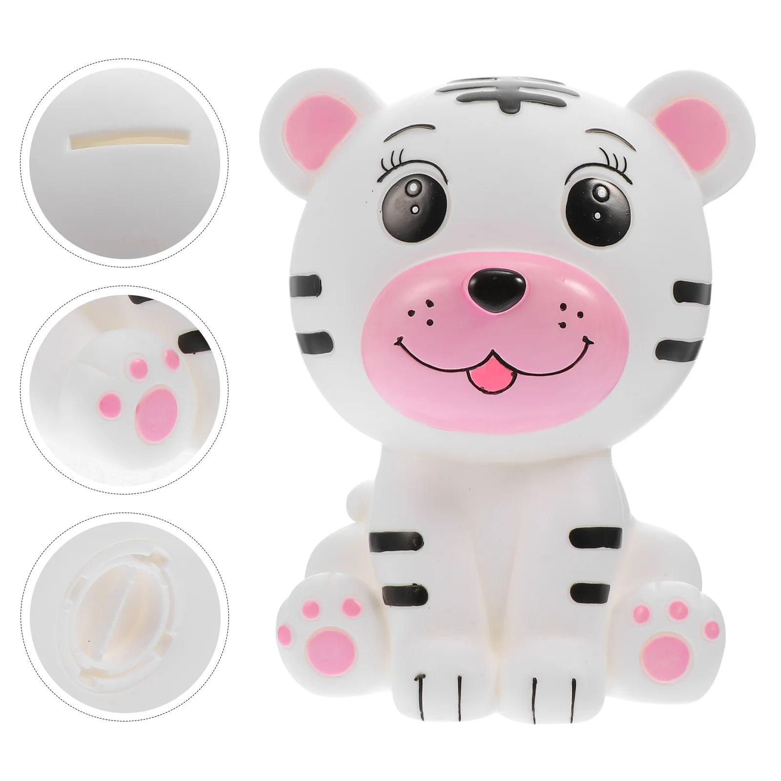 1 個の虎の形の貯金箱クリエイティブ愛らしい貯金ポット子供のための誕生日プレゼントホームデスクトップ装飾貯金箱飾り