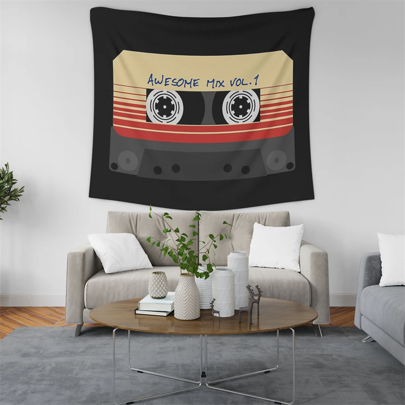 Gaslight Gatekeep Girlboss Awesome Mixtape Vol 1 Tape Music Tapestry Wall Hanging Art for Bedroom Living Room Decor College Dorm