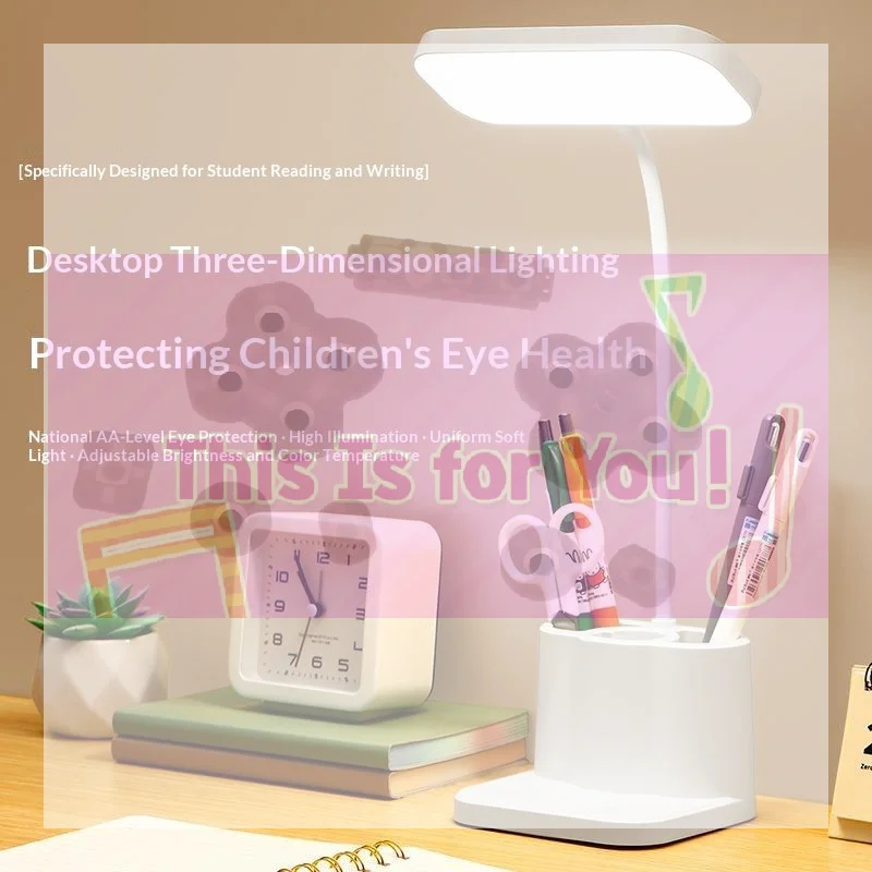 MAUSB Learning Dormitory Bedroom Bedside Reading Night Light LED Desk Lamp Eye Protection Desk College Student Nightlights