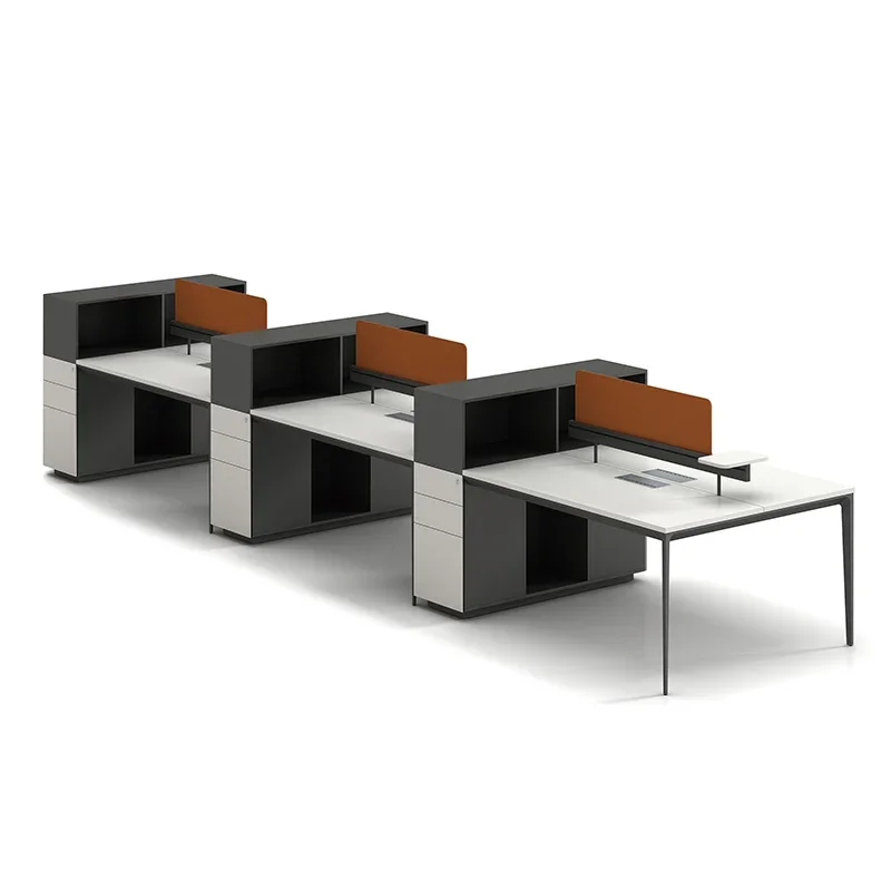 

-Staff Furniture Modular 6 Person Partition Multi-Office Table Office Coworking Workstation