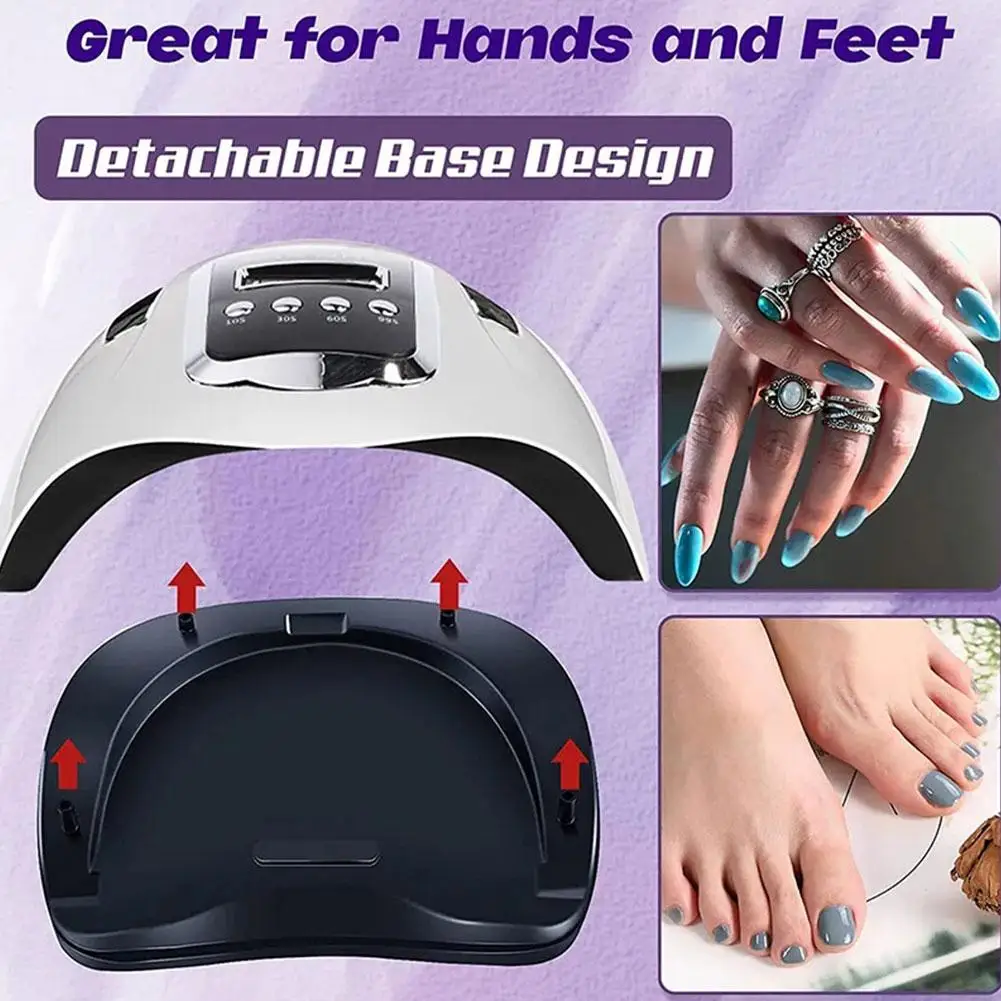 Professional Nail Drying Lamp For Manicure 280W Nails Gel Polish Drying Machine With Auto Sensor UV LED Nail Lamp T0M7