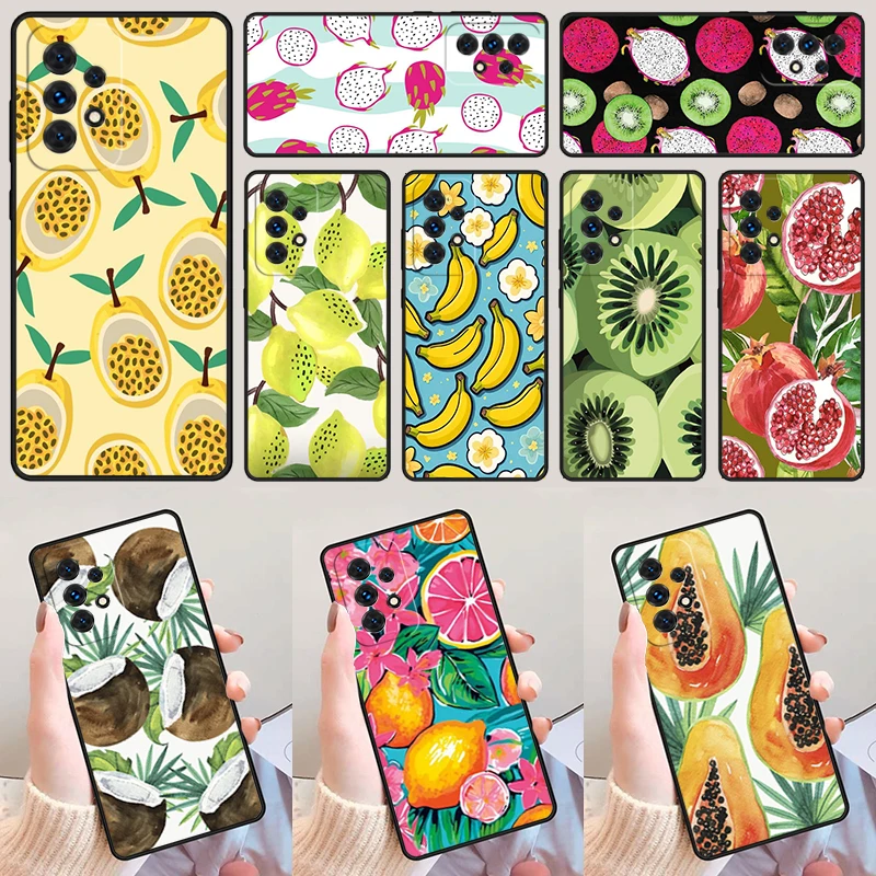 Tropical Summer Fruit Lemon For Samsung A52 A72 A73 A20e A21S A50 A70 A11 A12 A42 A31 A40 A51 A71 A32 A80 A91 Phone Case Cover