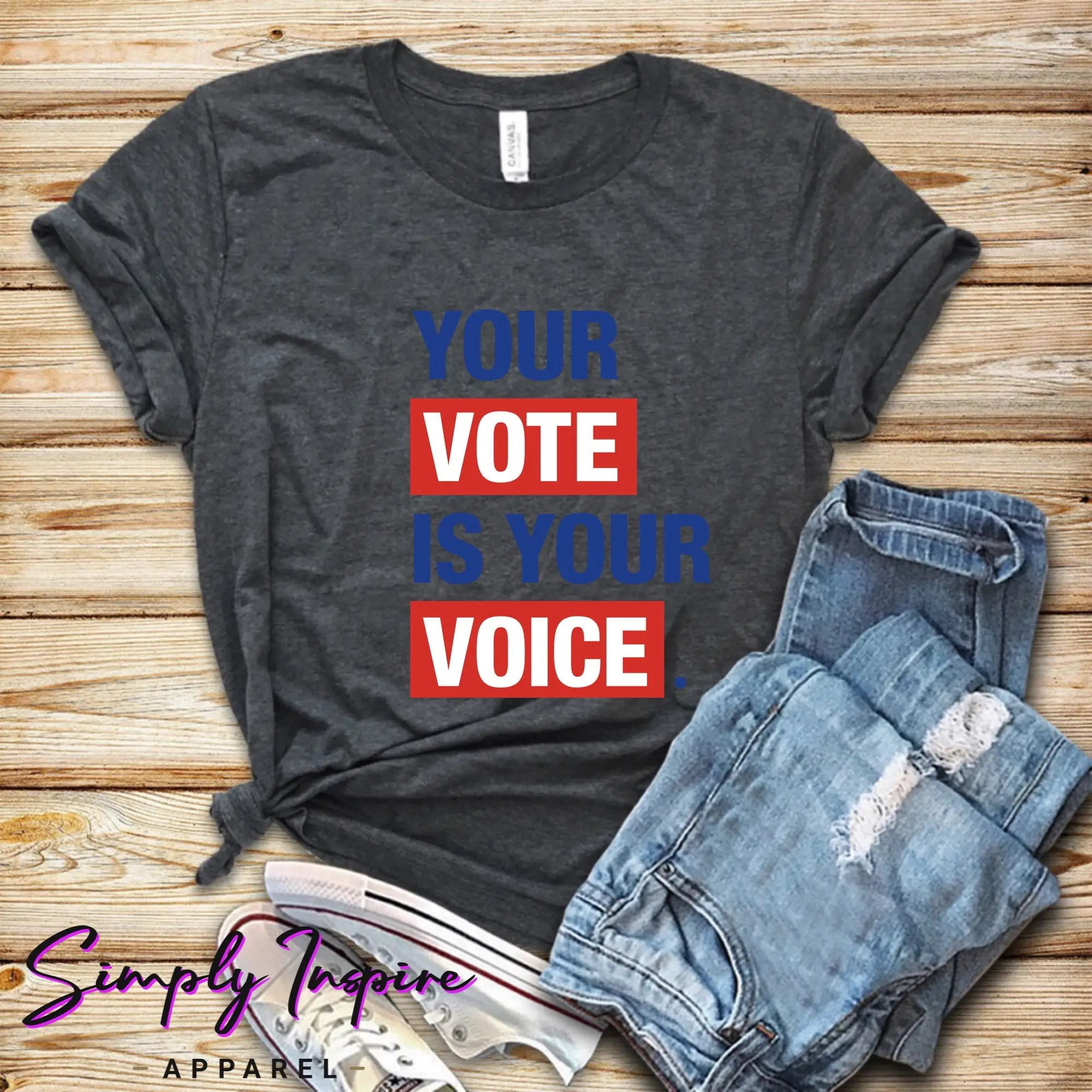 Voting T Shirt Voter Registration Vote Election Day Your Is Voice Register To Political