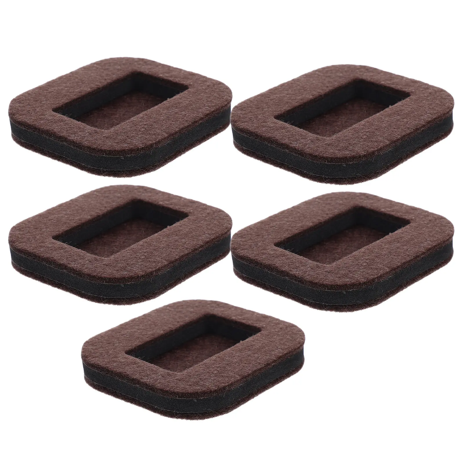 5Pcs Non-Slip Felt Caster Cups Chair Wheel Stoppers for Hardwood Tile Carpet Floors Easy Install Scratch Proof Noise Free