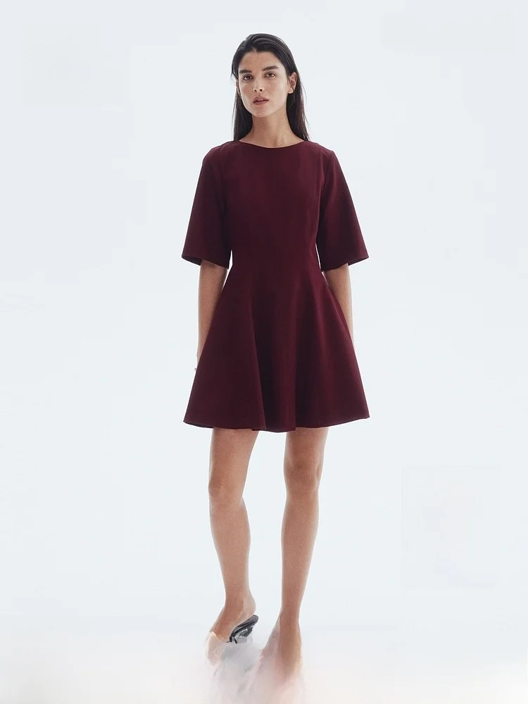 

Модная женская юбка-полусолнце с утягивающим поясом и узором, весенняя коллекция H&M 29725, смесь полиэстера, вискозы и спандекса