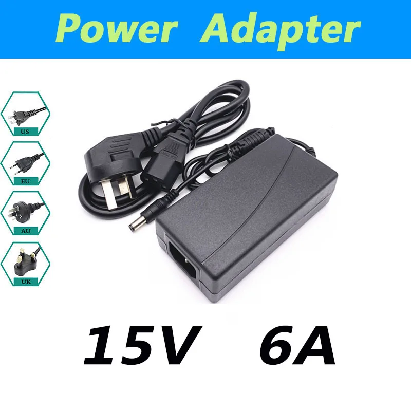 

LAIMAIECO 15V 6A Power Supply Adaptor 15V AC 100V-240V to DC Charger for IMAX B6 ELectric Tool Laptop LED Speaker