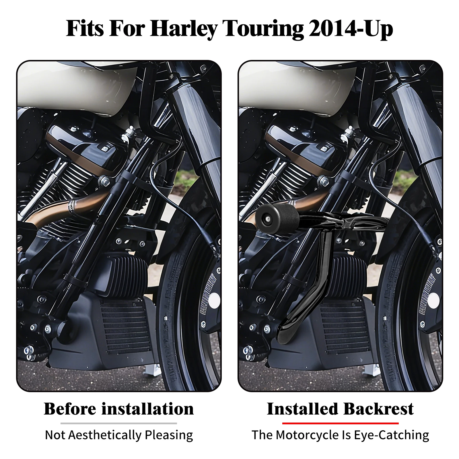 Motorcycle Highway Crash Bar Engine Guard Front Falling Protection For Harley Touring Road King Street Electra Glide 2014-Up