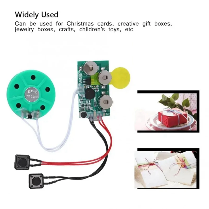DIY Voice Module Card 4 Minutes Recording Playback Voice Sound Chip Voice Greeting Card For Holiday Luggage Replacement