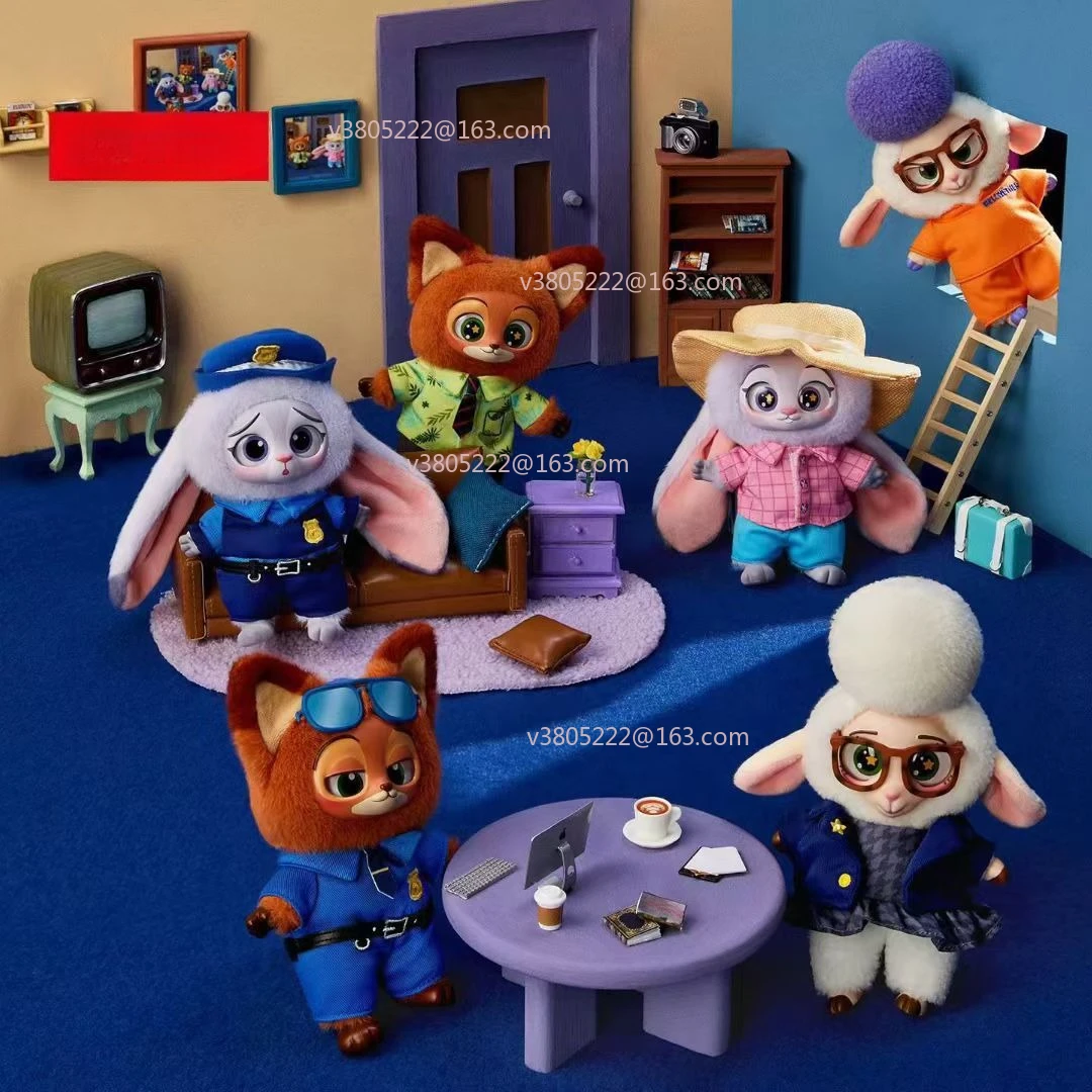 2025 Zootopia Series Plush Toy Hanging Decoration Blind Box Crazy Animal City Thematic Collectible Souvenirs Soft Dolls for Kids
