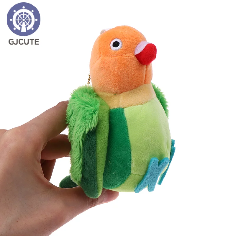 

Cute Cartoon Parrot Bird Plush Keychain Lovely Stuffed Doll Keyring Couple Bag Pendant Backpack Hanging Decoration Gifts