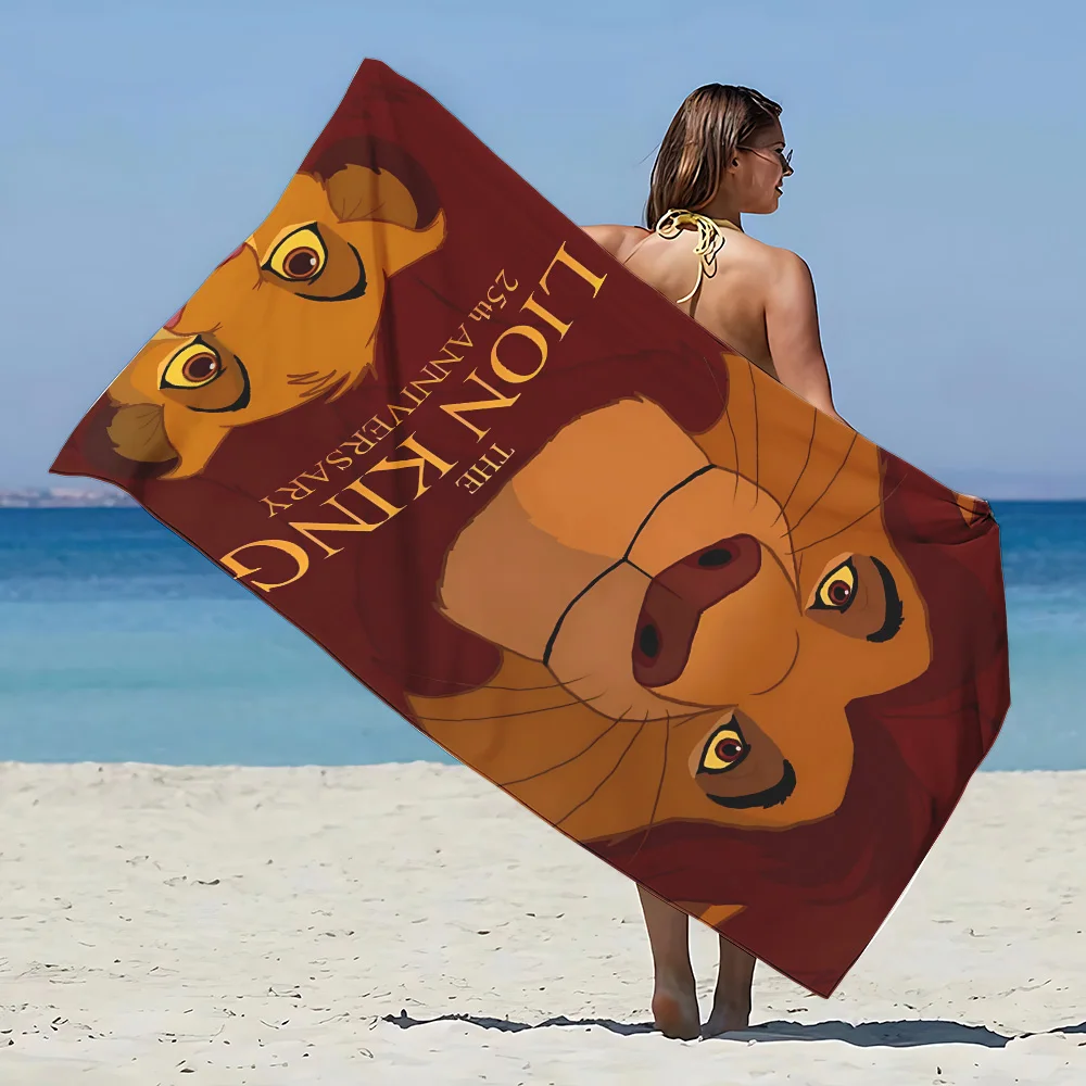 The Lion King Beach Towel Microfiber Sand Free Quick Dry Soft Sandproof Pool Towels Gift for Women Travel Gym Shower Camping