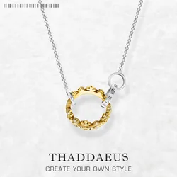 Collar de oro con corona real, cadena de eslabones, joyería fina elegante, plata esterlina 925 europea, nuevo regalo romántico para mujer