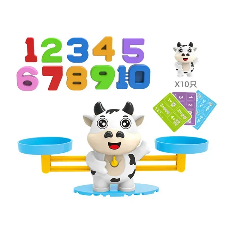 Baby Monkey Balance Scale Games Toys Montessori Math Number Toy Digital Balance Scale Board Game Educational Learn Counting Toys