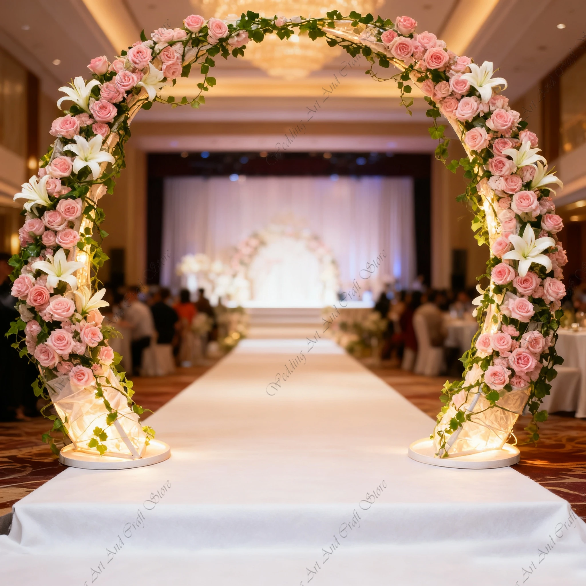 

2pcs H2.6M f30 wedding party supplies Wedding Moon Arches Mesh Arch Low Price Wedding Arch Flower Decoration hh344