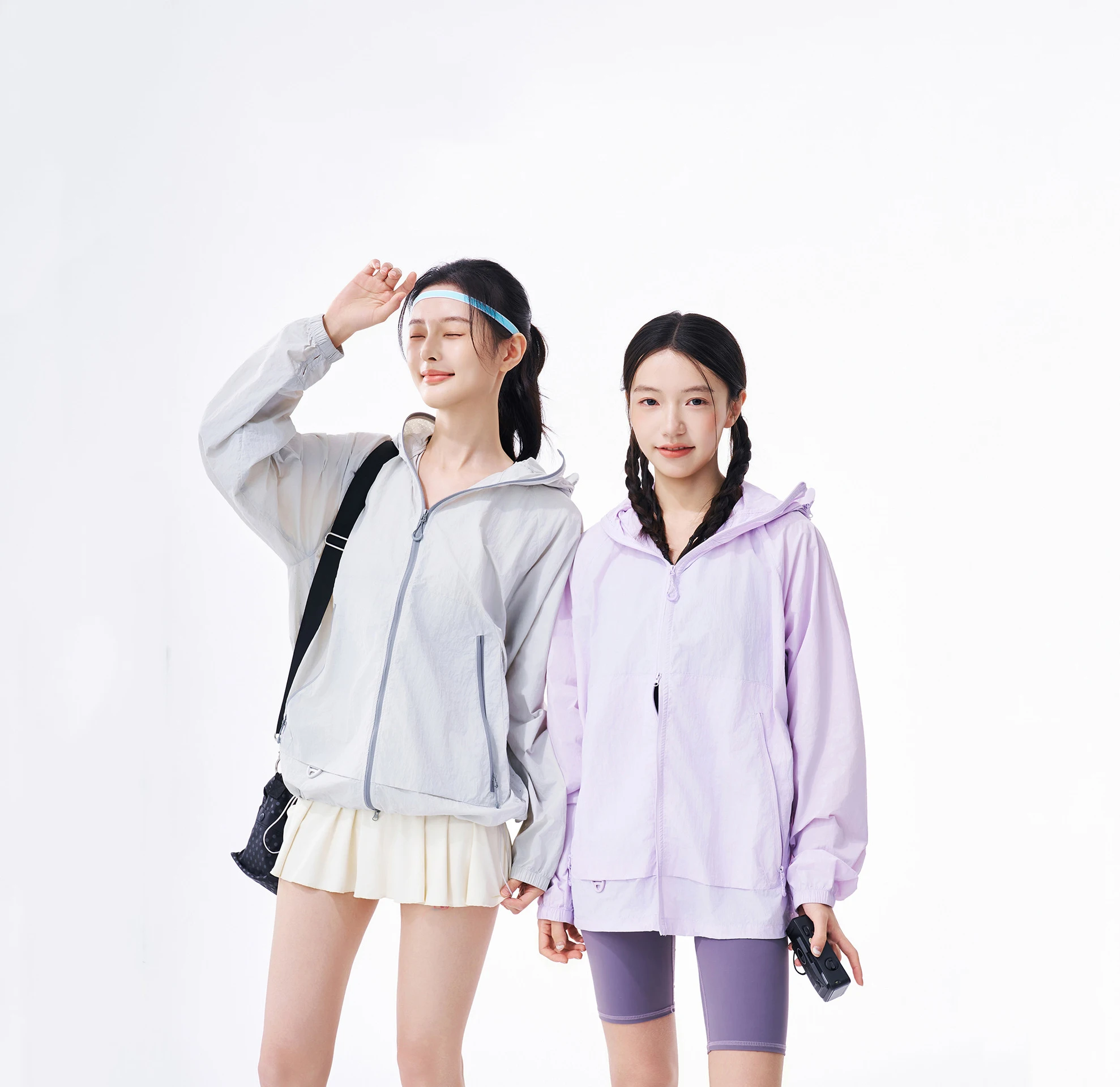 Women's Sunscreen Clothing Summer Lightweight Breathable Hooded Loose UV Resistant Outdoor Cycling Jacket Running Fitness Top