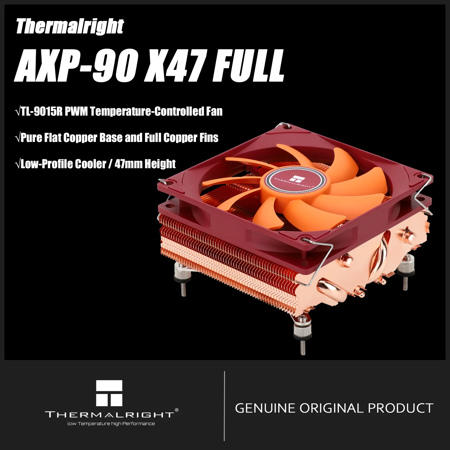Thermalright AXP-90 X47/AXP-90 X47 BLACK/AXP-90 X47 FULL CPU Air Cooler HTCP/Low Profile CPU Cooler Premium Pure Copper Fins