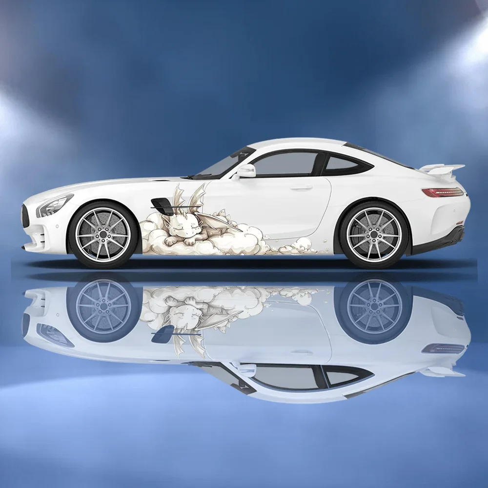 

Cartoon Baby Dragon Clouds Car Vinyl Wraps Decal Self-adhesive PVC Sticker Suitable for Trucks SUV Decor Auto Accessories Gift