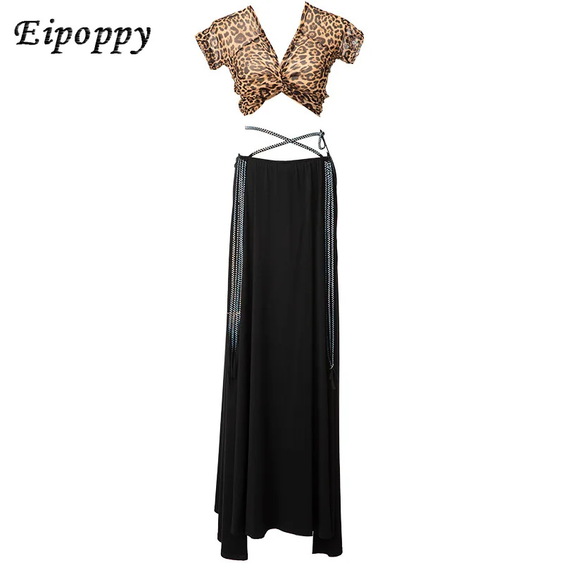 ชุดเต้นระบำหน้าท้องเซ็กซี่ผ่าข้างผ่าข้างชุดเต้นรำแบบตะวันออกชุดออกกำลังกายสำหรับผู้หญิง