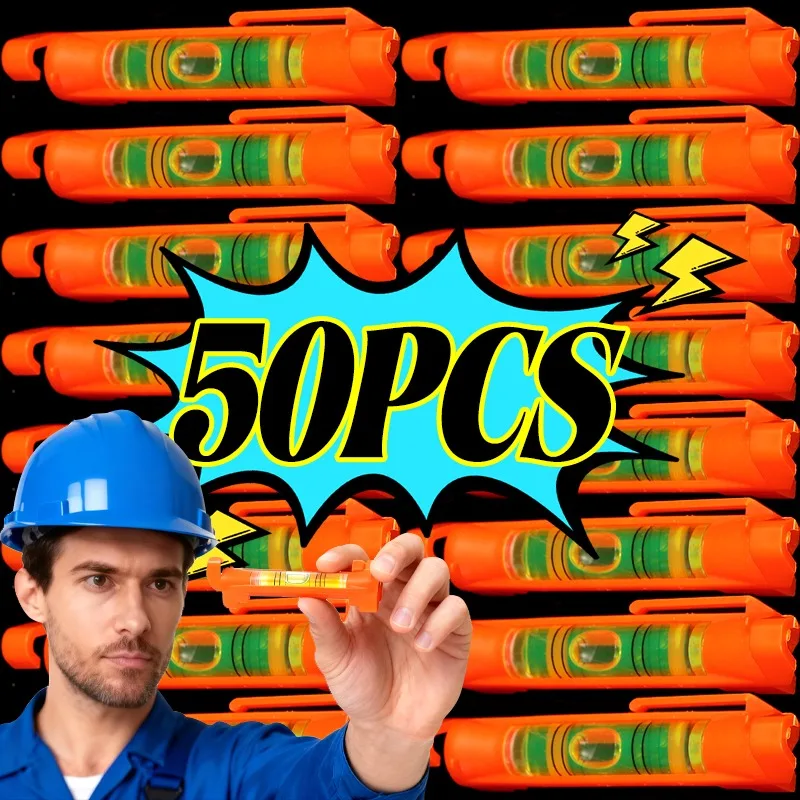 50/1Pcs Bubble Level Spirit Level Measuring Horizontal Ruler Precision Inclinometer for Building Carpenters Workers Supplies