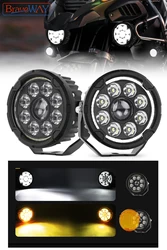 BraveWAY LED Spot Light for Motorcycle ADV GS Off-Road Truck UTV Yellow Fog Lights/ Work Light / Driving Lamps /Headlight