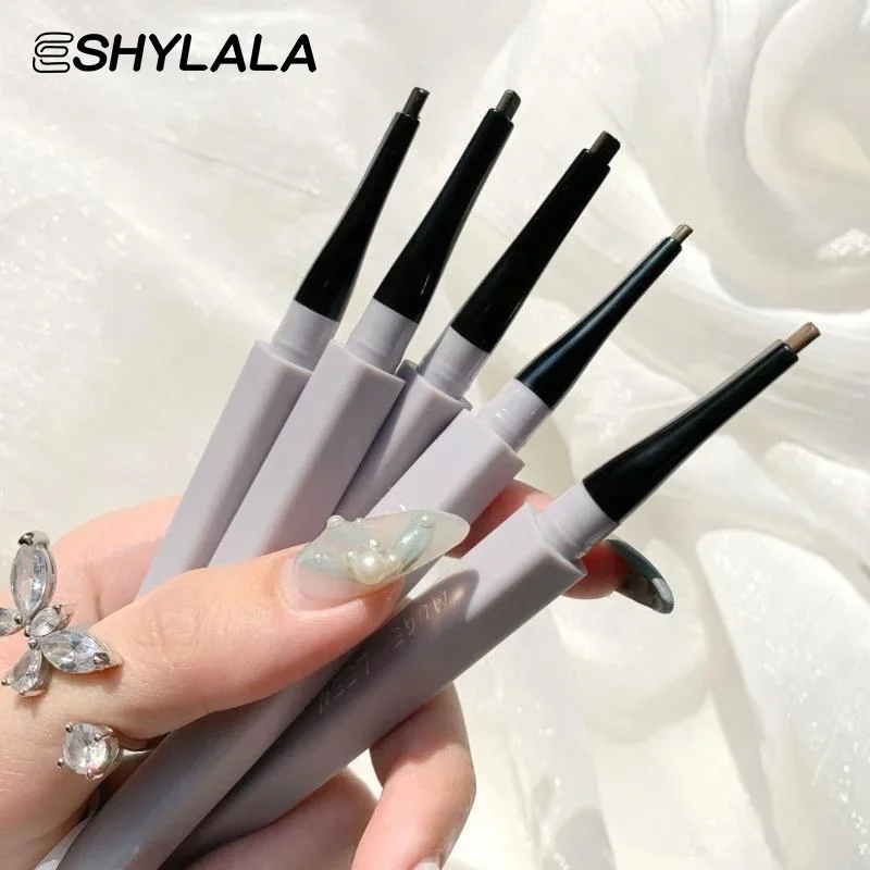 超極細アイブロウペンシルダブルヘッド長期持続ナチュラル防水プロフェッショナルアイブロウペンメイクアップツール