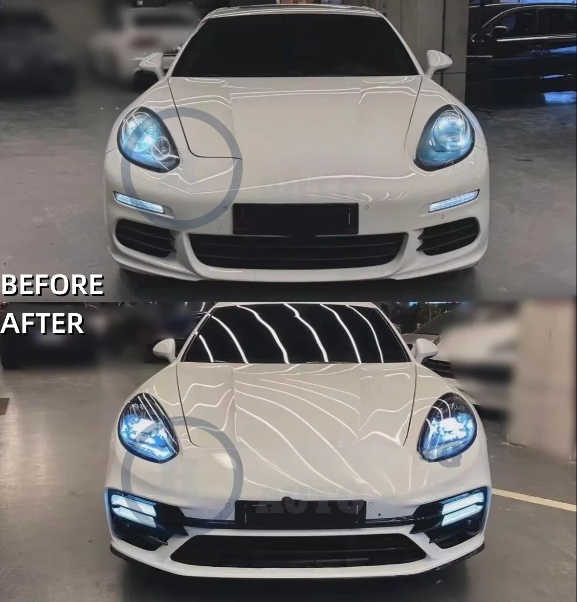Car Body Kit for Panamera 970.1 970.2 2009-2016 Year Upgrade 971 Turbo S Include Headlight Front Bumper Assembly