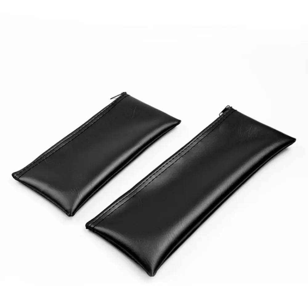 PU Leather Microphone Storage Bag Zipper Waterproof Microphone Carrying Case Dustproof Mic Protective Bag Outdoors